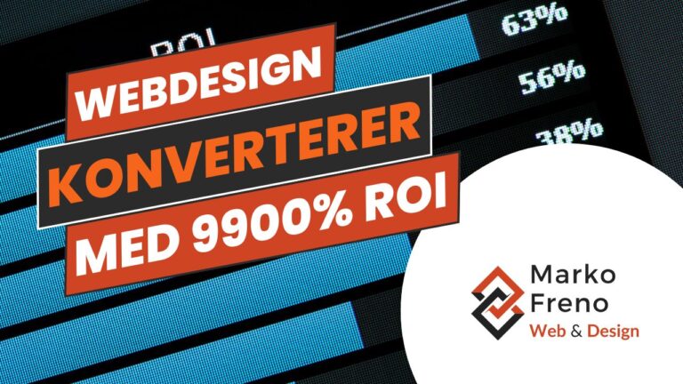 Webdesign konverterer med 9900% ROI